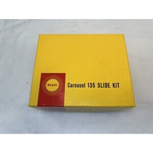VINTAGE KODAK CAROUSEL 135 SLIDE KIT. METAL BINDERS MASKS SLIDE COVER GLASS. New